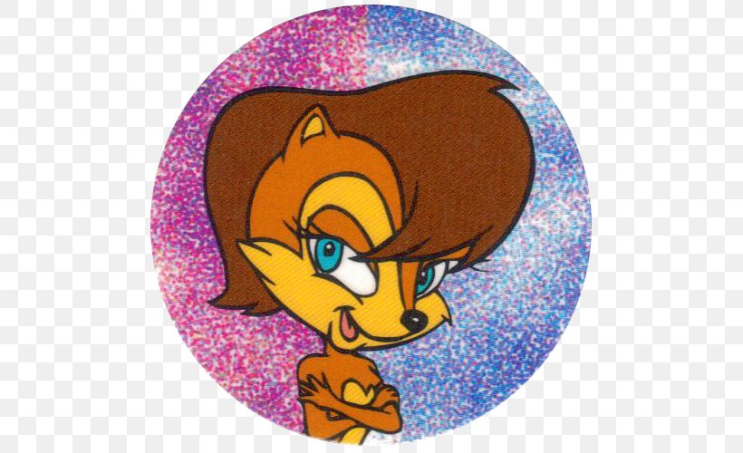 Princess Sally Acorn Sonic The Hedgehog Milk Caps Game Tick, PNG, 500x500px, Princess Sally Acorn, Adventures Of Sonic The Hedgehog, Bubble Gum, Carnivoran, Cartoon Download Free