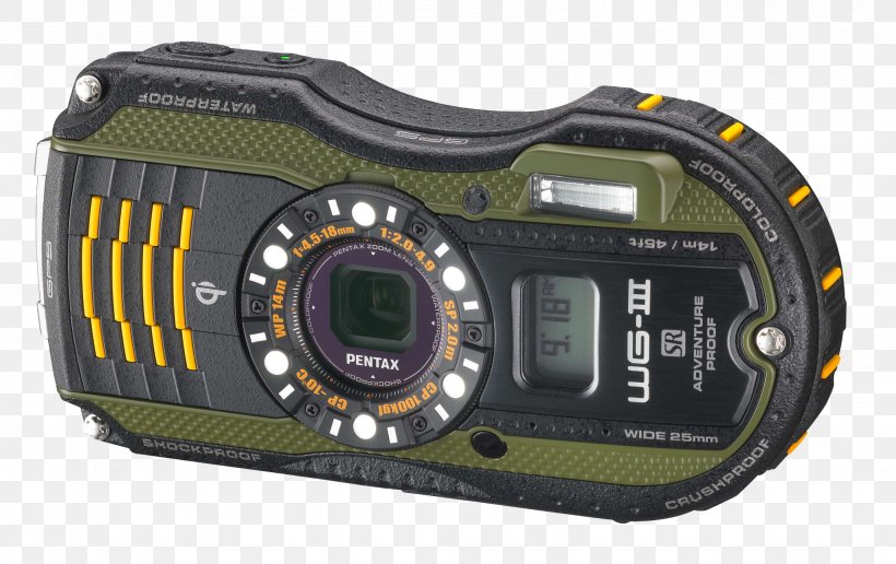 Ricoh WG-4 PENTAX Optio WG-2 Pentax WG-3 Waterproof Digital Camera [Green], PNG, 2048x1291px, 16 Mp, Camera, Camera Lens, Cameras Optics, Digital Camera Download Free