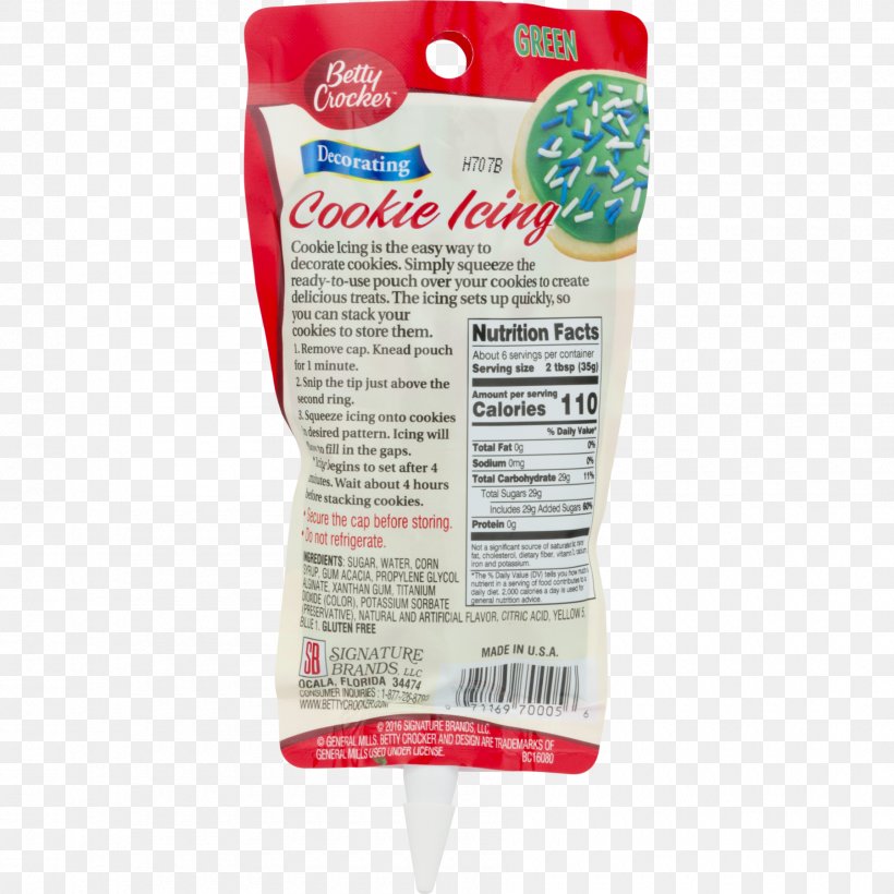 Frosting & Icing Biscuits Betty Crocker Flavor Nutrition Facts Label, PNG, 1800x1800px, Frosting Icing, Betty Crocker, Biscuits, Flavor, Green Download Free