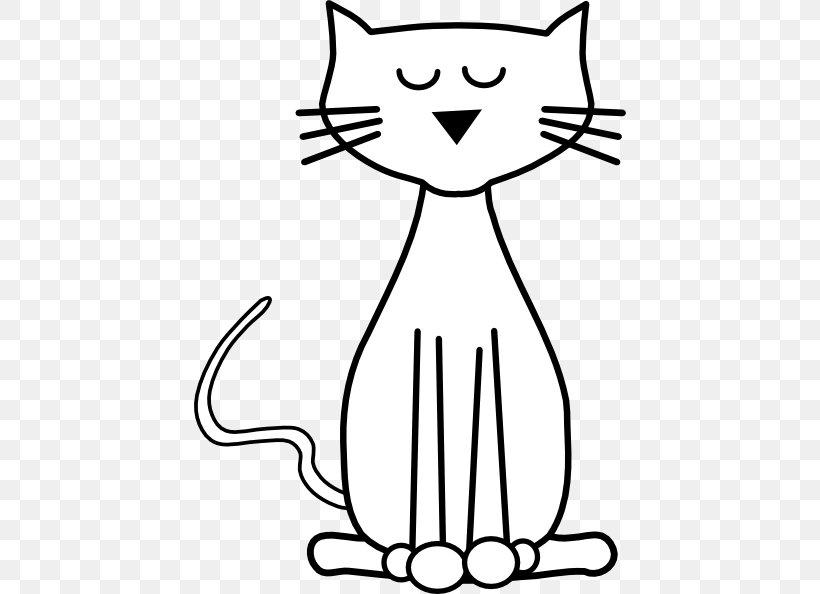 Cat Line Art Clip Art, PNG, 432x594px, Cat, Animal, Artwork, Black, Black And White Download Free