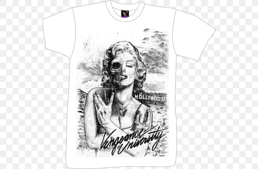 Marilyn Monroe Drawing Avenged Sevenfold T-shirt, PNG, 550x538px, Watercolor, Cartoon, Flower, Frame, Heart Download Free
