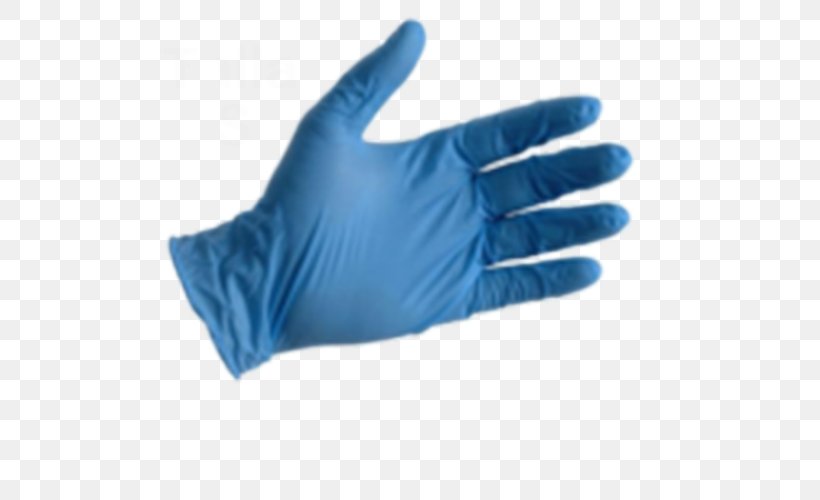 Medical Glove Nitrile Rubber Latex, PNG, 500x500px, Medical Glove, Blue, Disposable, Electric Blue, Finger Download Free