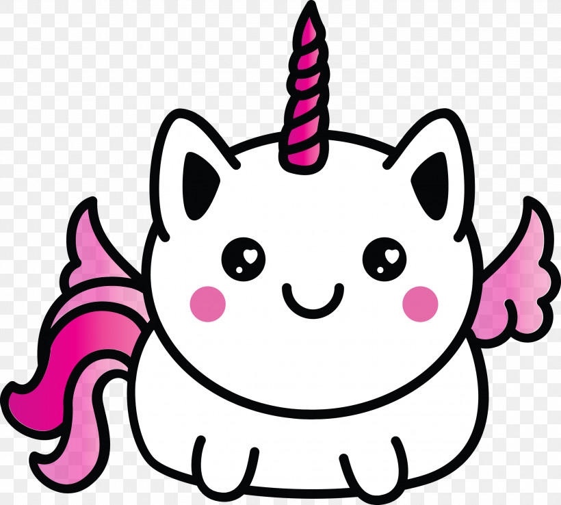 Pink White Facial Expression Head Purple, PNG, 3000x2700px, Cute Unicorn, Cartoon, Cartoon Unicorn, Cat, Cheek Download Free