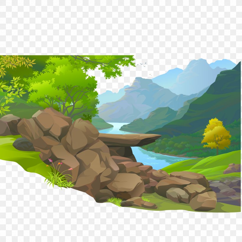 Landscapes And Rivers, PNG, 1800x1800px, Landscape, Biome, Cartoon, Drawing,  Ecoregion Download Free