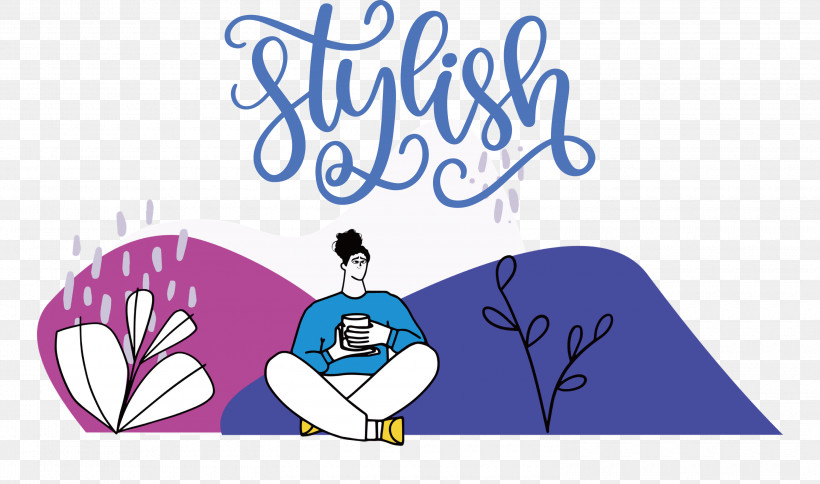 Stylish Fashion Style, PNG, 3000x1772px, Stylish, Biology, Blue, Cartoon, Character Download Free