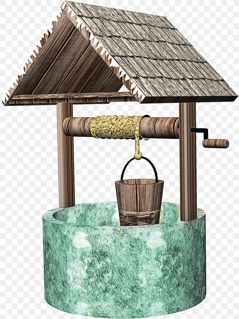 Water Well Bird Feeder Roof Shed, PNG, 1983x2647px, Watercolor, Bird Feeder, Paint, Roof, Shed Download Free