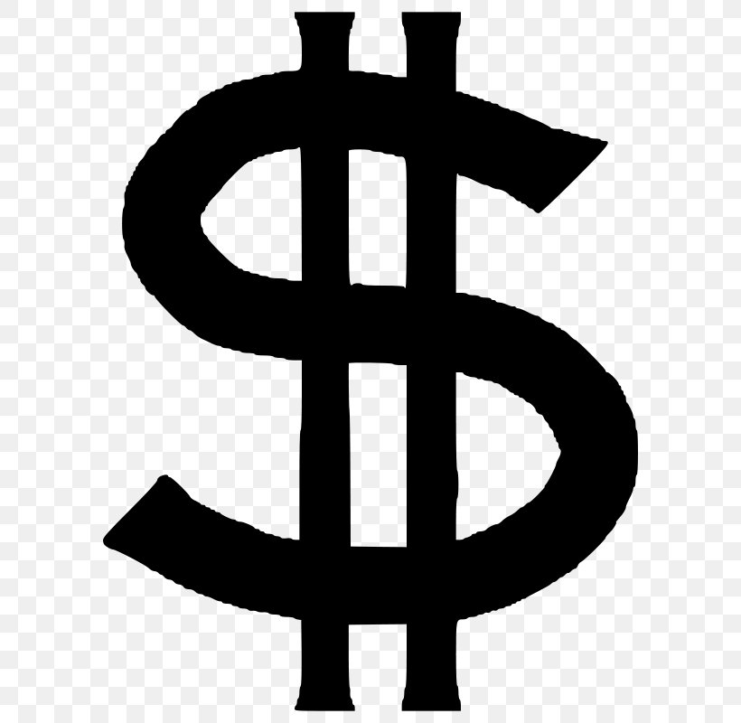 Dollar Sign United States Dollar Clip Art, PNG, 800x800px, Dollar Sign, Bank, Black And White, Currency Symbol, Dollar Download Free