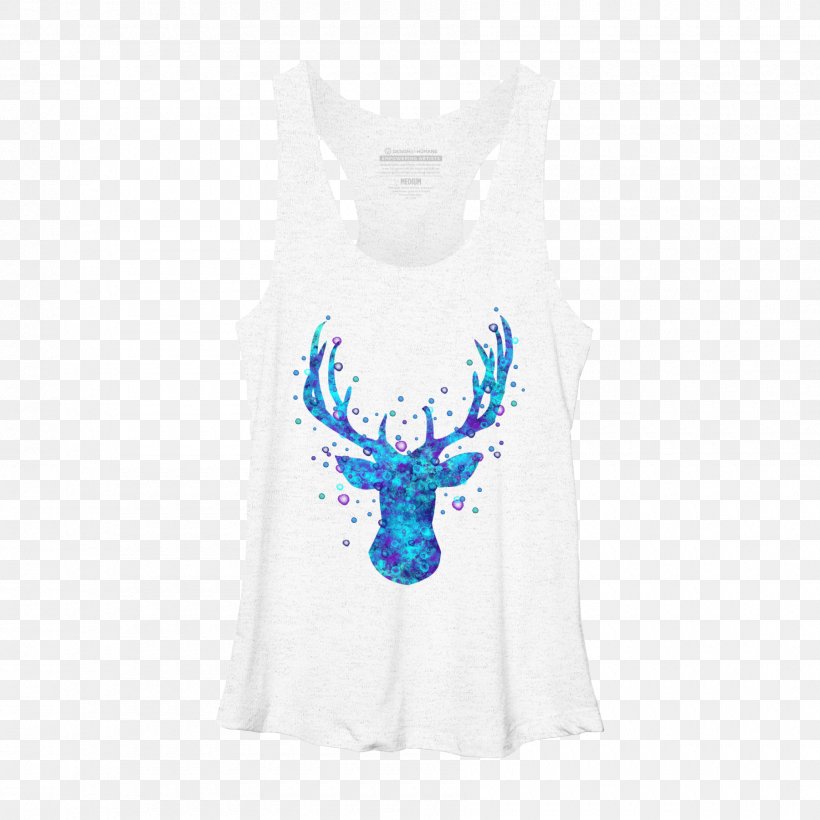 Red Deer Antler T-shirt Douchegordijn, PNG, 1800x1800px, Deer, Active Tank, Antler, Aqua, Curtain Download Free