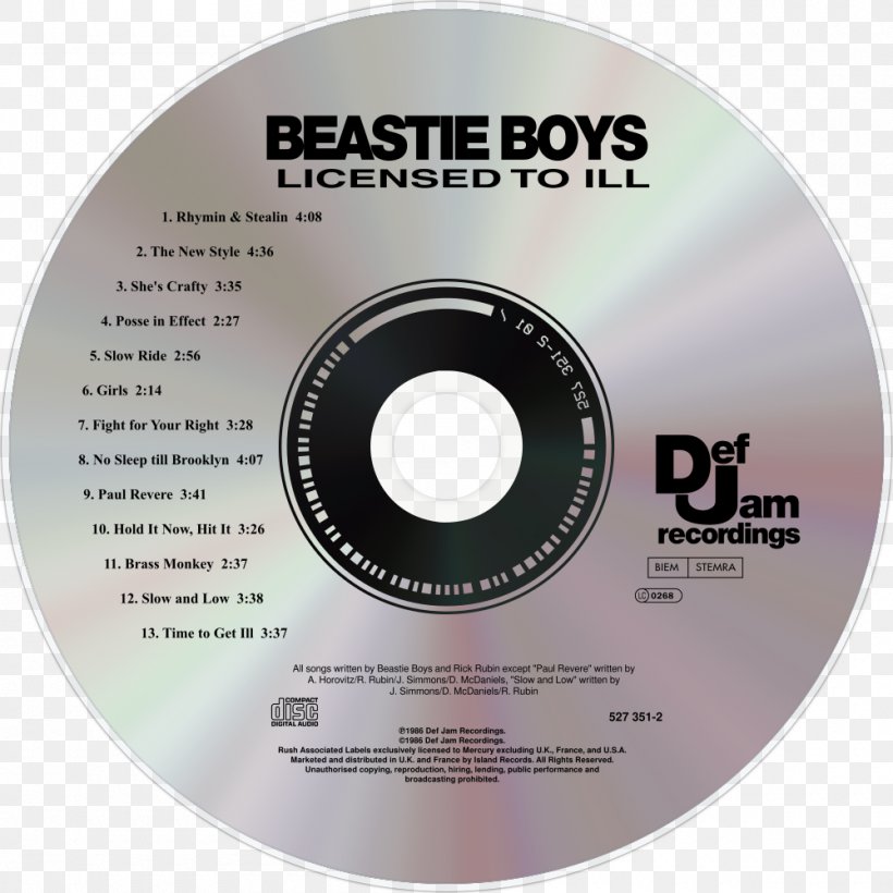 Compact Disc Licensed To Ill Beastie Boys Anthology: The Sounds Of Science Album, PNG, 1000x1000px, Watercolor, Cartoon, Flower, Frame, Heart Download Free