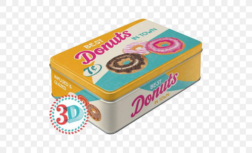Donuts Tin Box Tin Can Berliner Breakfast, PNG, 500x500px, Donuts, Berliner, Box, Breakfast, Cake Download Free