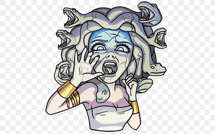 Medusa Jellyfish Sticker Gorgon Telegram, PNG, 512x512px, Medusa, Art, Artwork, Com, Drawing Download Free