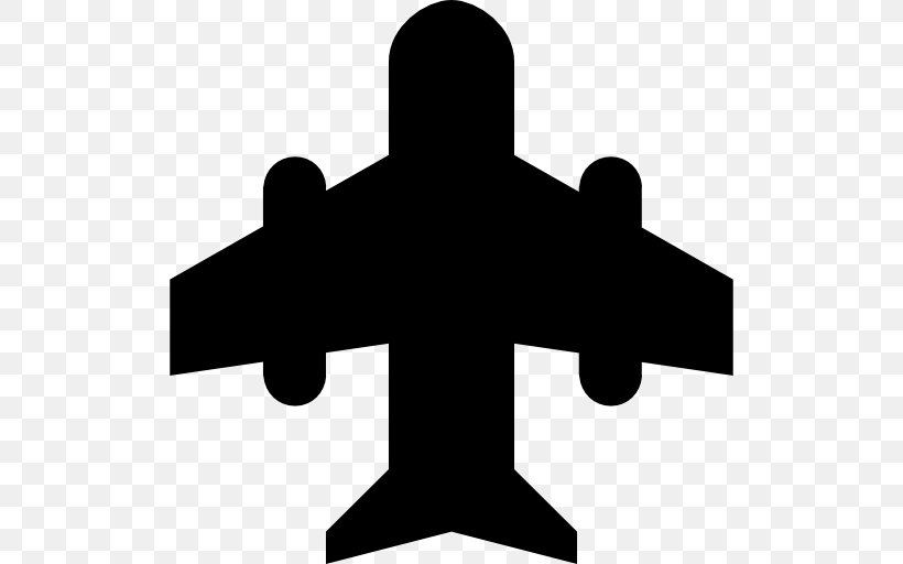 Airplane Aircraft Clip Art, PNG, 512x512px, Airplane, Aircraft, Black And White, Cross, Fighter Aircraft Download Free