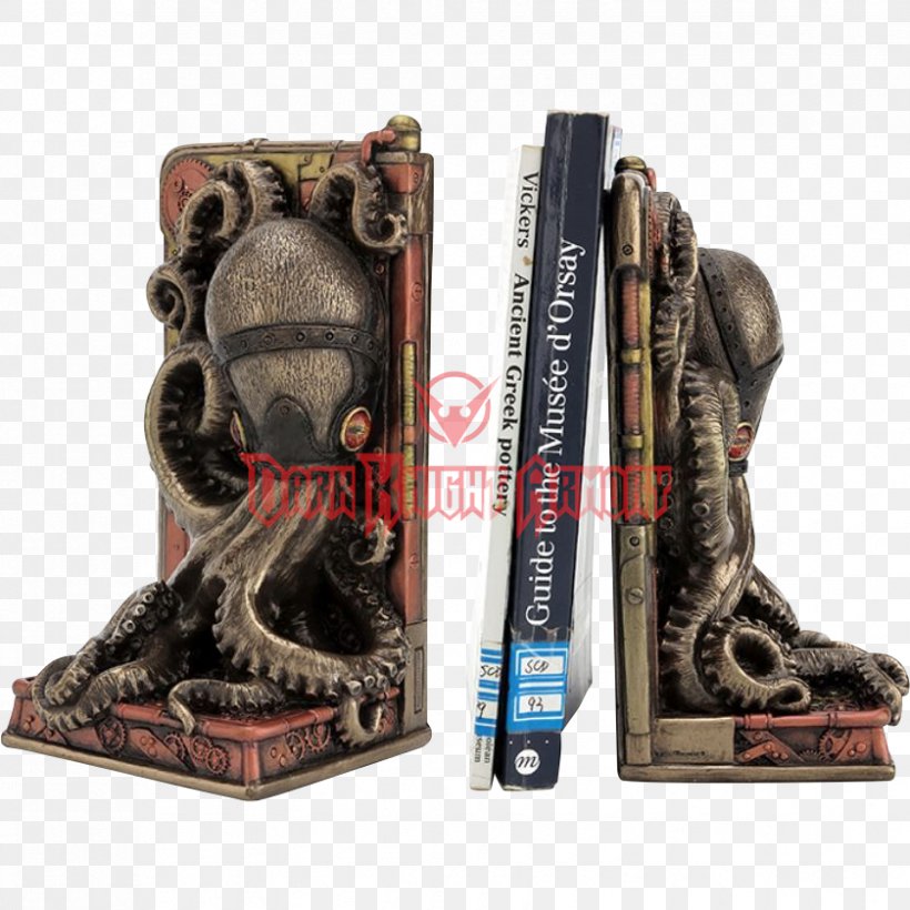 Bookend Steampunk Fashion Octopus Bronze, PNG, 839x839px, Bookend, Airship, Architecture, Art Deco, Book Download Free