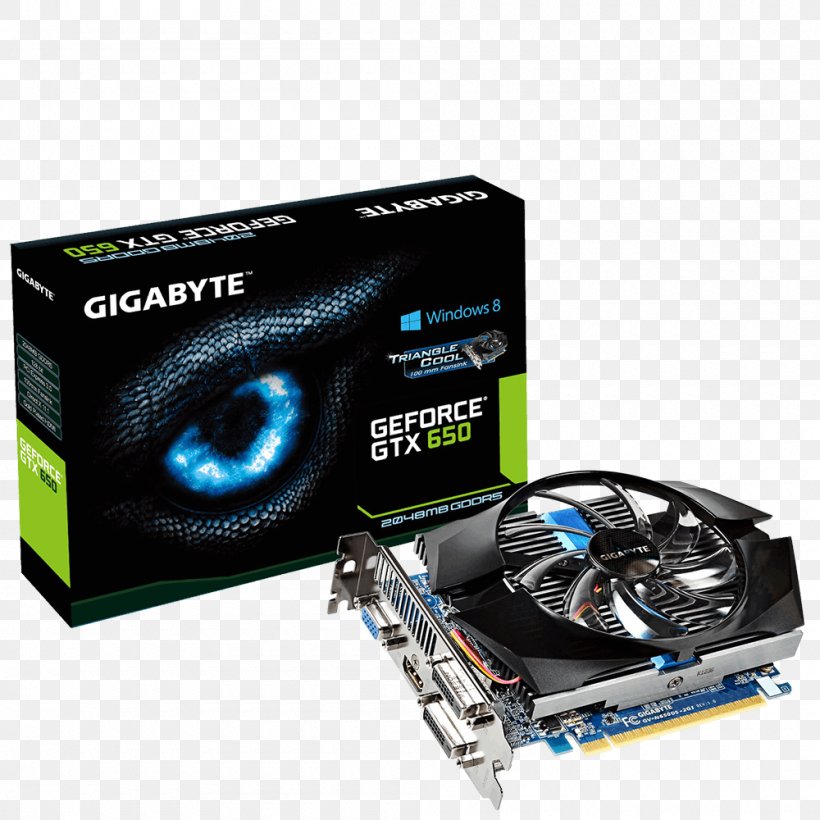 Graphics Cards & Video Adapters NVIDIA GeForce GTX 650 GDDR5 SDRAM 英伟达精视GTX, PNG, 1000x1000px, Graphics Cards Video Adapters, Cable, Computer Component, Computer Cooling, Computer Hardware Download Free