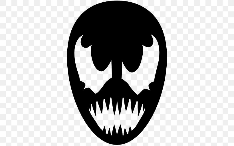 Venom Spider-Man YouTube Clip Art, PNG, 512x512px, Venom, Black And White, Bone, Head, Icon Design Download Free
