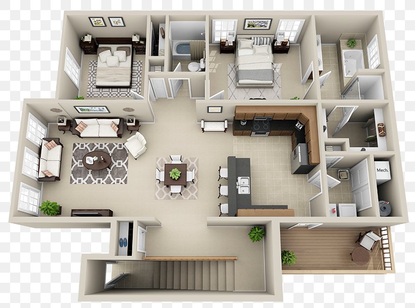 3D Floor Plan House Plan, PNG, 820x610px, 3d Floor Plan, Floor Plan, Apartment, Architectural Engineering, Architectural Plan Download Free