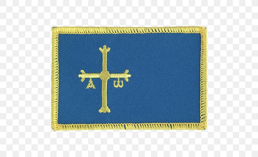 Flag Of Asturias Embroidered Patch Flag Patch, PNG, 750x500px, Asturias, Cross, Embroidered Patch, Flag, Flag Of Asturias Download Free