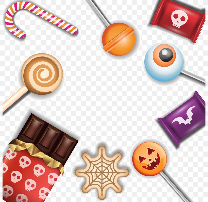 Halloween Candy Euclidean Vector Clip Art, PNG, 800x800px, Halloween, Candy, Chocolate, Clip Art, Computer Graphics Download Free
