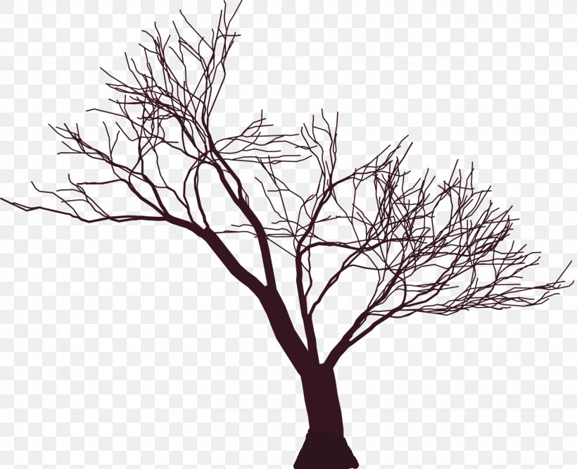 Tree Drawing Silhouette Poster, PNG, 1517x1233px, Tree, Black And White, Branch, Drawing, Fotolia Download Free