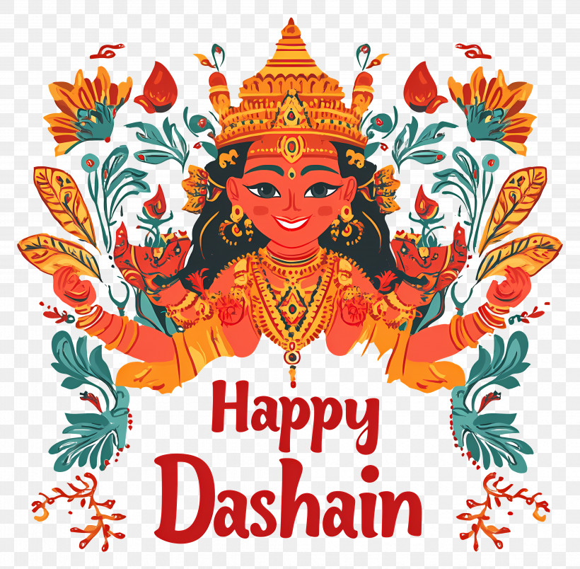 Happy Dashain - Happy Dashain Festival Illustration PNG