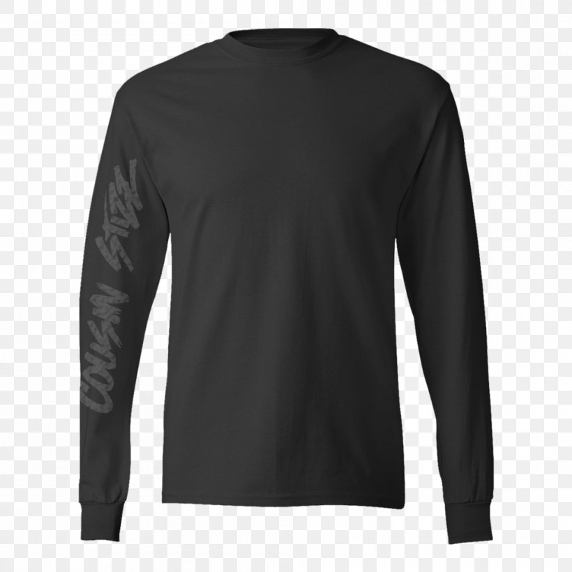 Long-sleeved T-shirt Gildan Activewear Hoodie, PNG, 1000x1000px, Tshirt, Active Shirt, American Apparel, Black, Clothing Download Free