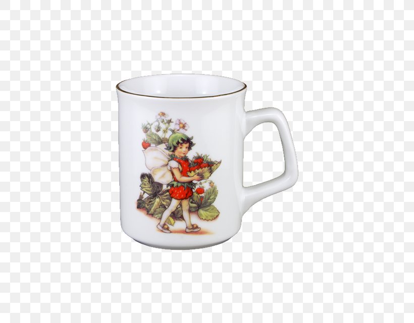 Mug Flower Fairies フラワーフェアリーズ: 花の妖精たち愛蔵版 Fairy Tea, PNG, 445x640px, Mug, Child, Christmas Ornament, Cicely Mary Barker, Coffee Download Free