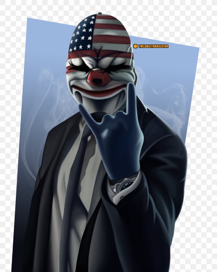 Payday 2 Payday: The Heist PlayStation 4 Dallas Xbox 360, PNG, 955x1200px, Payday 2, Clown, Dallas, Mask, Overkill Software Download Free