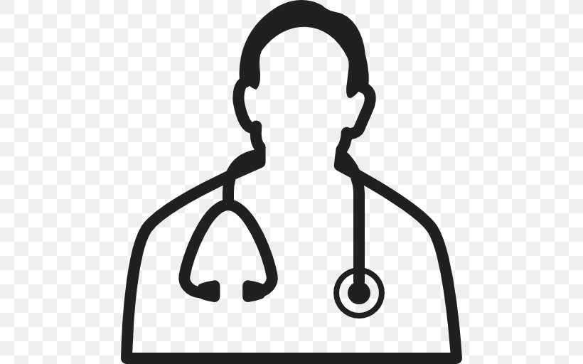Physician Doctor Of Medicine Stethoscope Surgery, PNG, 512x512px, Physician, Area, Black And White, Communication, Doctor Download Free