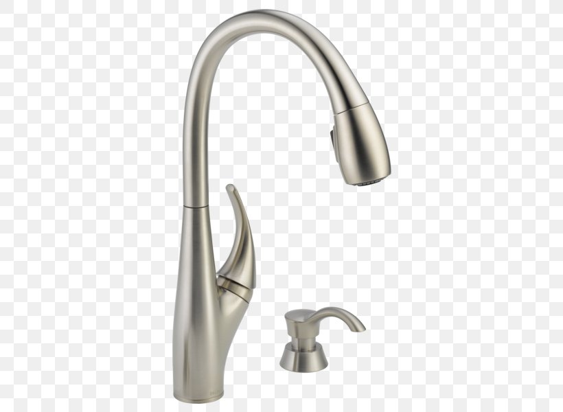 Tap Sink Stainless Steel Kitchen Soap Dispenser, PNG, 600x600px, Tap, Bathroom, Bathtub, Bathtub Accessory, Delta Faucet Company Download Free