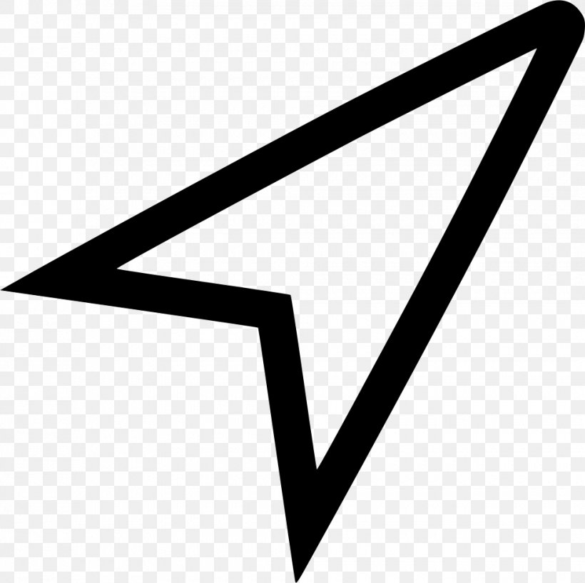Pointer Arrow Cursor, PNG, 980x976px, Pointer, Black, Black And White, Cursor, Map Download Free