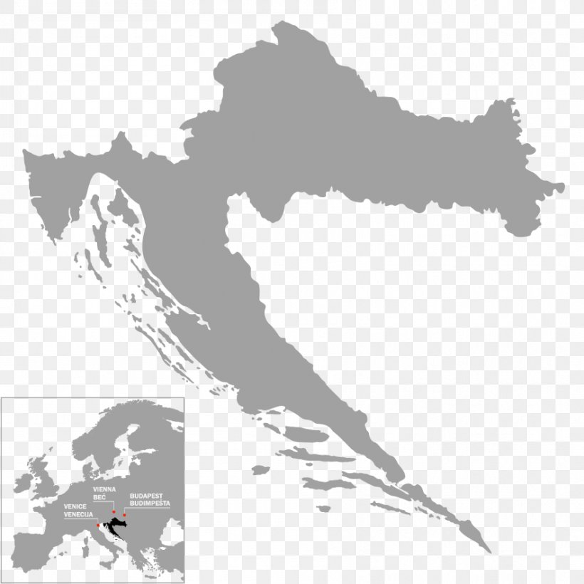 Croatia Royalty-free Vector Map, PNG, 885x885px, Croatia, Area, Art, Black And White, Map Download Free