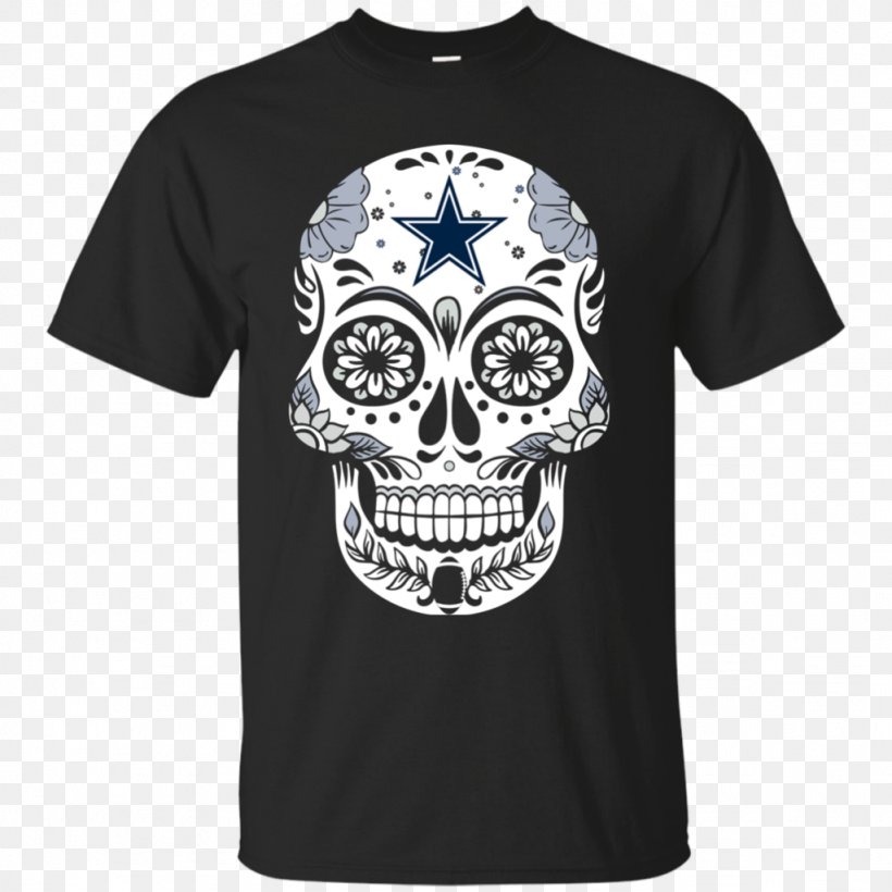 T-shirt Jack Skellington La Calavera Catrina Skull, PNG, 1024x1024px, Tshirt, Active Shirt, Black, Bone, Brand Download Free