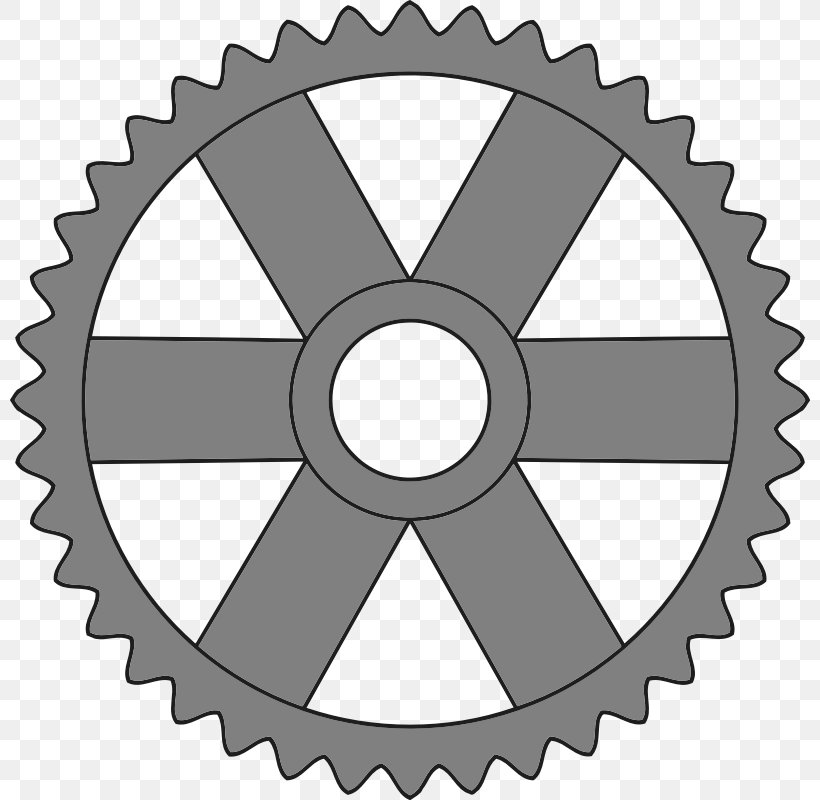 Gear Tooth Clip Art, PNG, 800x800px, Gear, Bicycle Drivetrain Part, Bicycle Part, Black And White, Black Gear Download Free