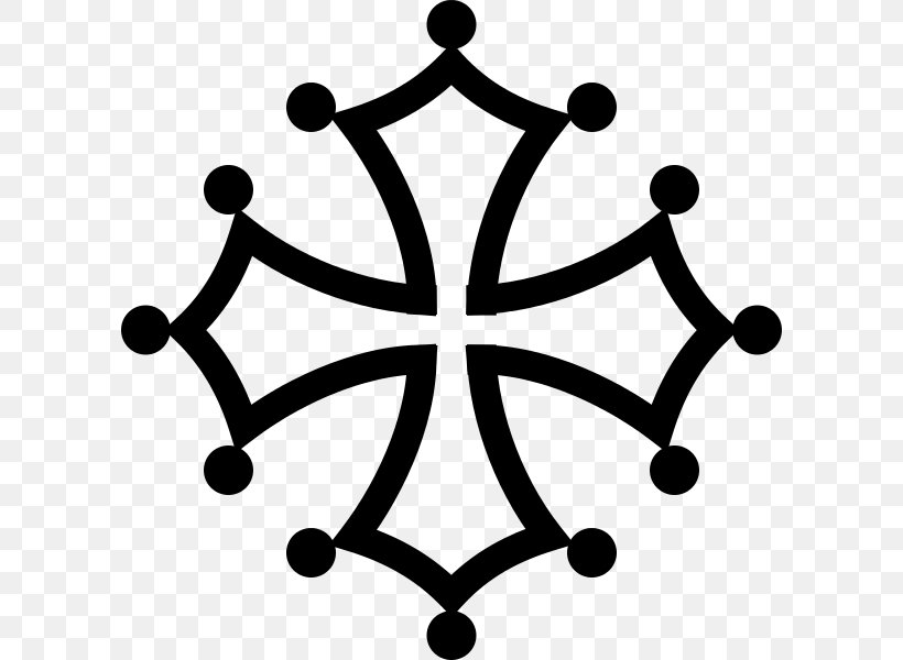 Occitania Albigensian Crusade Catharism Occitan Cross Christian Cross, PNG, 600x600px, Occitania, Ankh, Artwork, Black And White, Body Jewelry Download Free