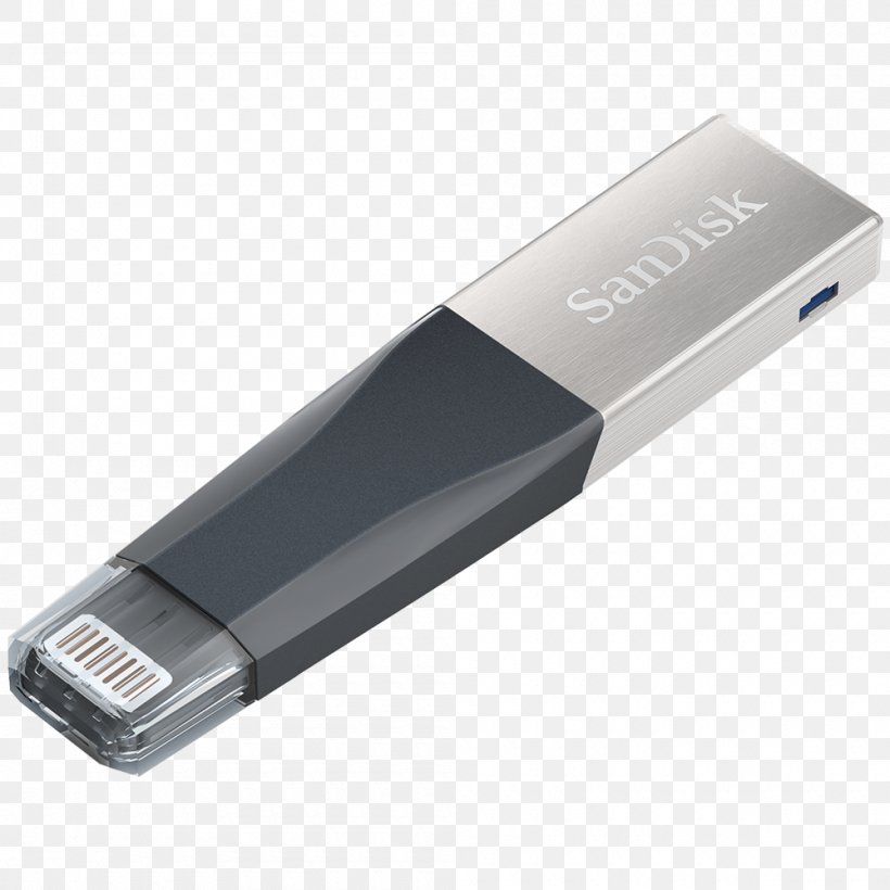 USB Flash Drives SanDisk Lightning USB 3.0 IPhone, PNG, 1000x1000px, Usb Flash Drives, Adapter, Backup, Computer Component, Data Storage Device Download Free