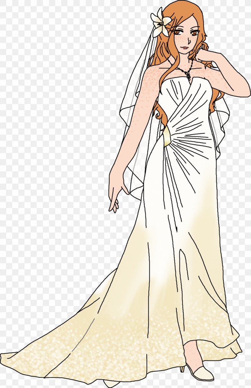 Wedding Dress Gown Line Art, PNG, 1024x1584px, Watercolor, Cartoon, Flower, Frame, Heart Download Free