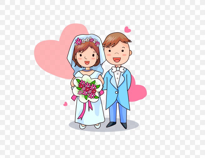 Wedding Invitation Bridegroom Cartoon, PNG, 2755x2125px, Watercolor, Cartoon, Flower, Frame, Heart Download Free