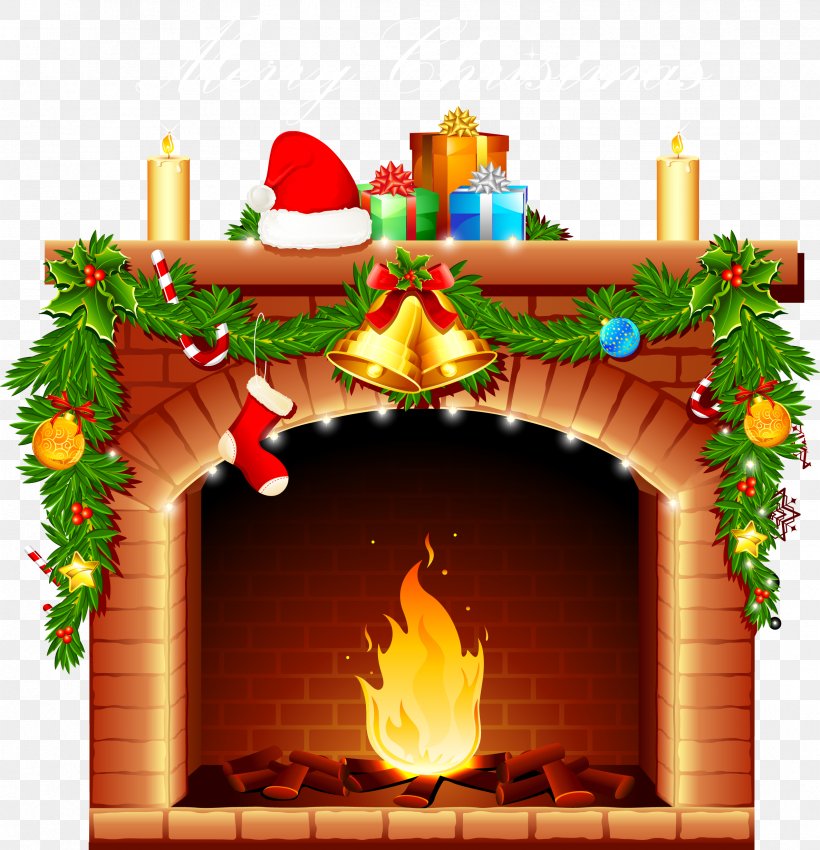 Santa Claus Fireplace Christmas Pillow Clip Art, PNG, 2375x2464px, Santa Claus, Bedding, Christmas, Christmas Decoration, Christmas Ornament Download Free