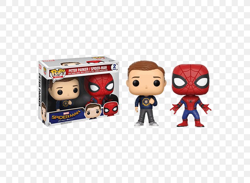 Spider-Man: Homecoming Iron Man Funko Collectable, PNG, 600x600px, Spiderman, Action Toy Figures, Bobblehead, Collectable, Fictional Character Download Free