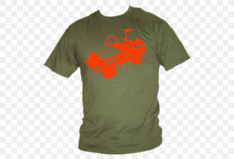 T-shirt Willys MB Willys Jeep Truck, PNG, 544x558px, Tshirt, Active Shirt, Art, Brand, Green Download Free