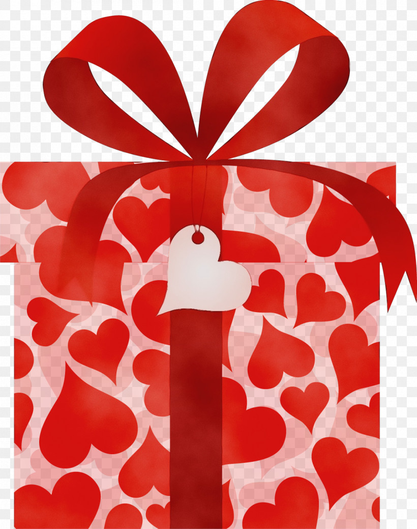 Red Carmine Heart Ribbon Gift Wrapping, PNG, 1160x1471px, Watercolor, Carmine, Gift Wrapping, Heart, Paint Download Free