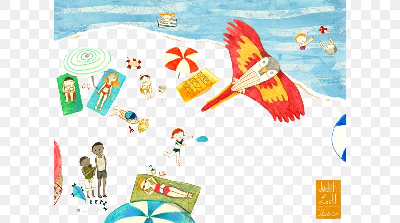 Beach Cartoon Illustration, PNG, 600x457px, Beach, Area, Art, Cartoon, Designer Download Free
