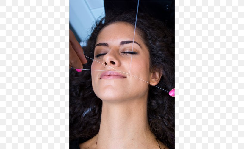 Threading Hair Removal Eyebrow Hairstyle, PNG, 500x500px, Threading, Beauty, Blue Hair, Cheek, Chin Download Free