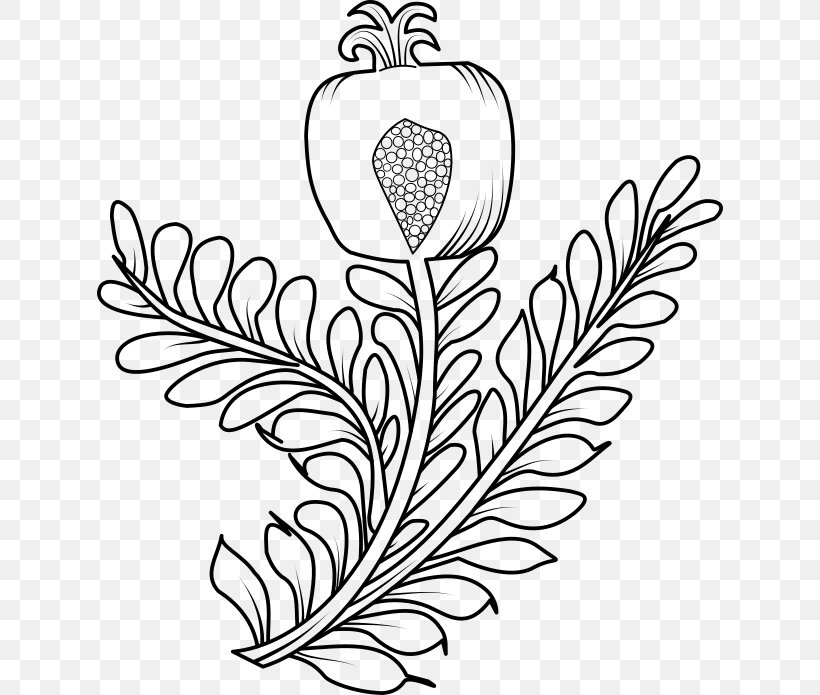 Art Heraldry Floral Design Plant Stem Clip Art, PNG, 626x695px, Art, Artist, Black And White, Branch, Drawing Download Free