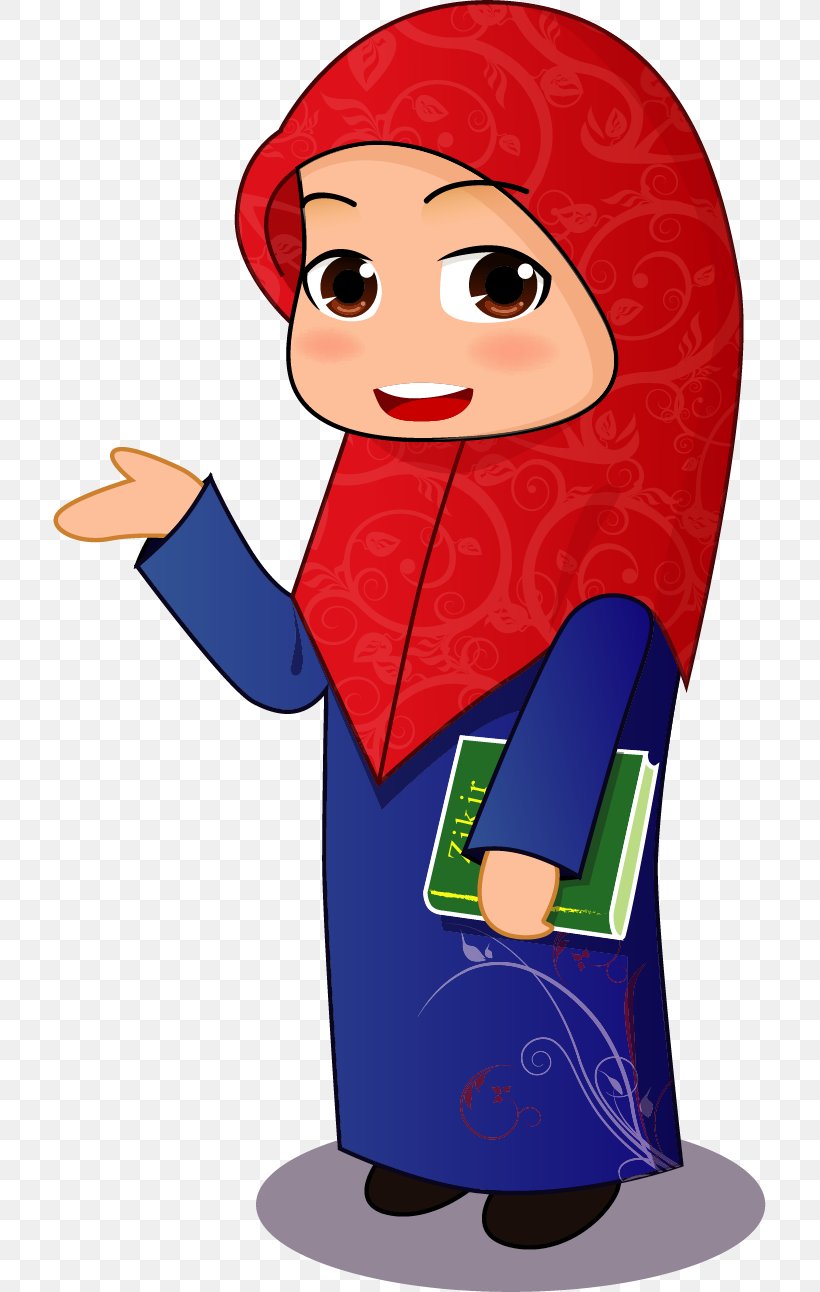 Muslim Islam Hijab Clip Art, PNG, 713x1292px, Watercolor, Cartoon, Flower, Frame, Heart Download Free