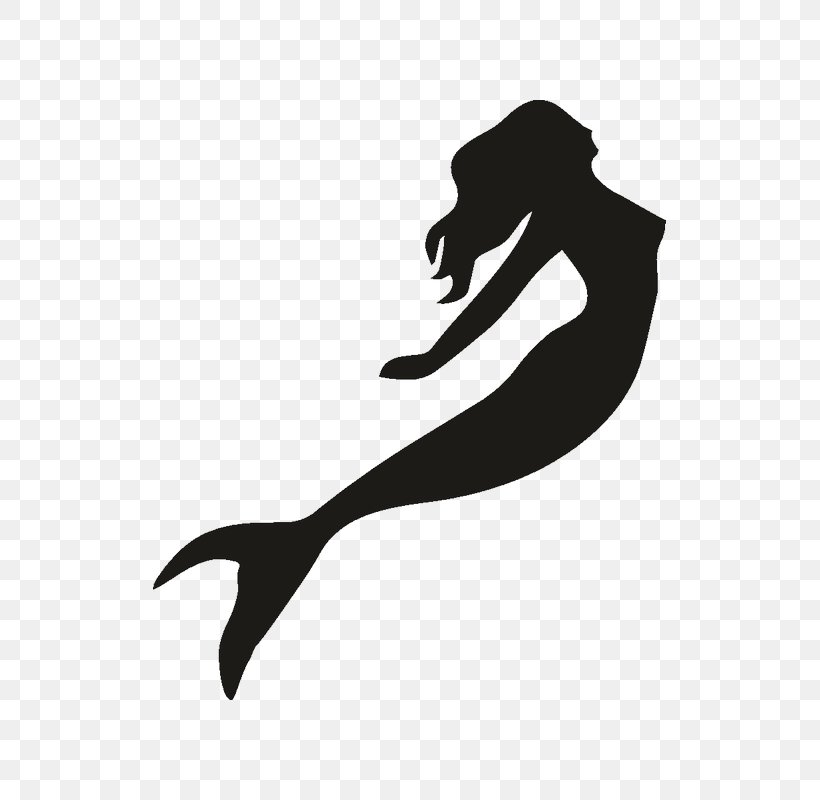 Silhouette Mermaid Ariel Drawing Clip Art, PNG, 800x800px, Silhouette, Ariel, Arm, Art, Black Download Free