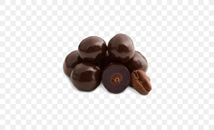 Chocolate-covered Coffee Bean Espresso Cafe Chocolate Truffle, PNG, 500x500px, Chocolatecovered Coffee Bean, Arabica Coffee, Bean, Bonbon, Cafe Download Free