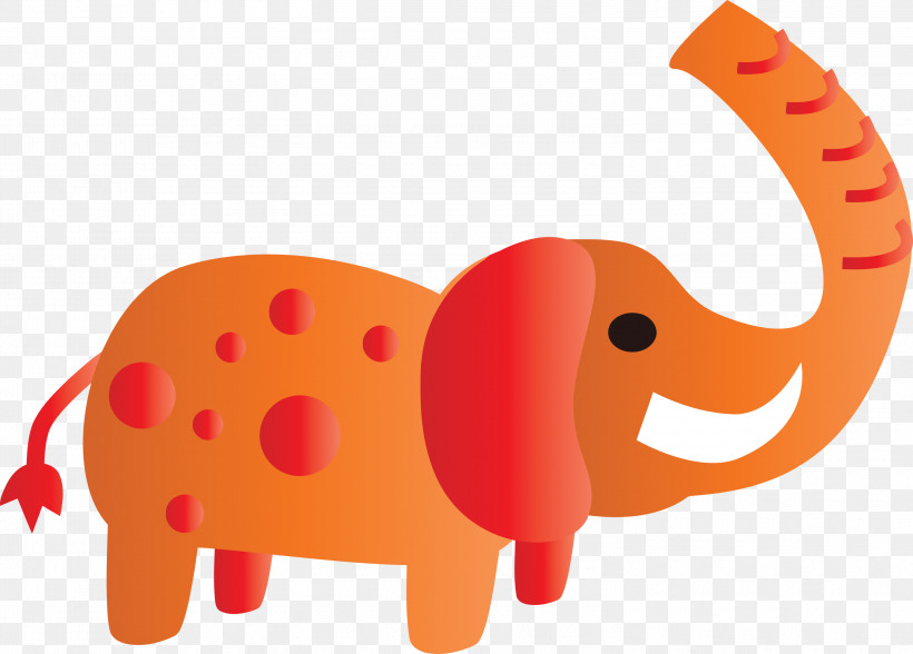 Elephant, PNG, 3000x2152px, Abstract Elephant, Animal Figure, Cartoon Elephant, Elephant, Orange Download Free