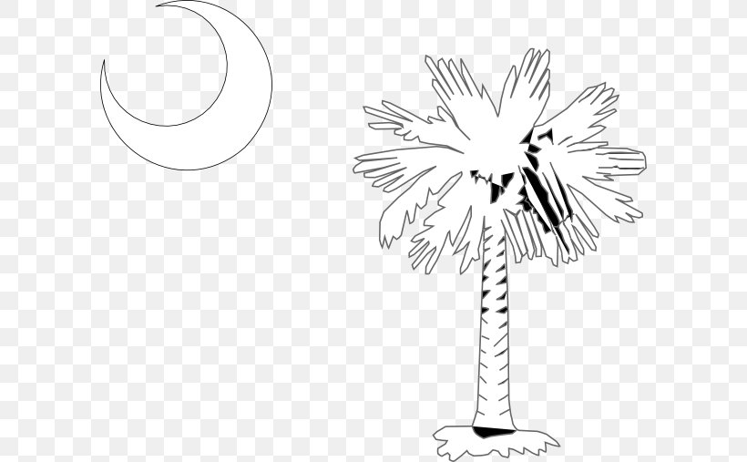 Palmetto Sabal Palm Flag Of South Carolina Arecaceae Clip Art, PNG, 600x507px, Palmetto, Area, Arecaceae, Black, Black And White Download Free