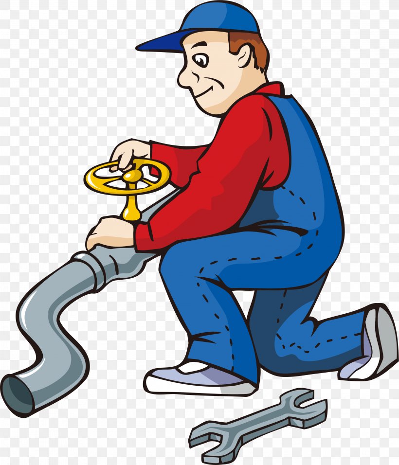 Cartoon Water Pipe Repairman, PNG, 3001x3502px, Plumber, Art, Backflow, Backflow Prevention Device, Cartoon Download Free